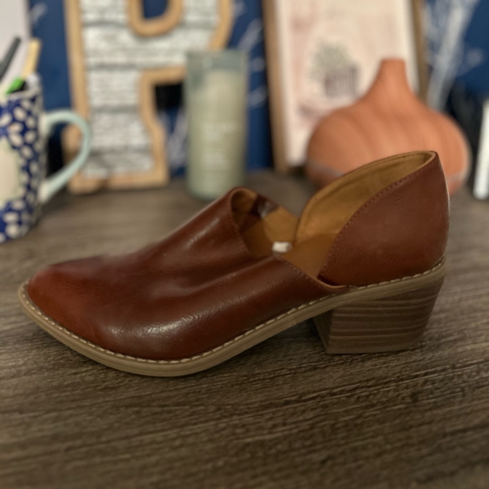 Brown Leather Booties